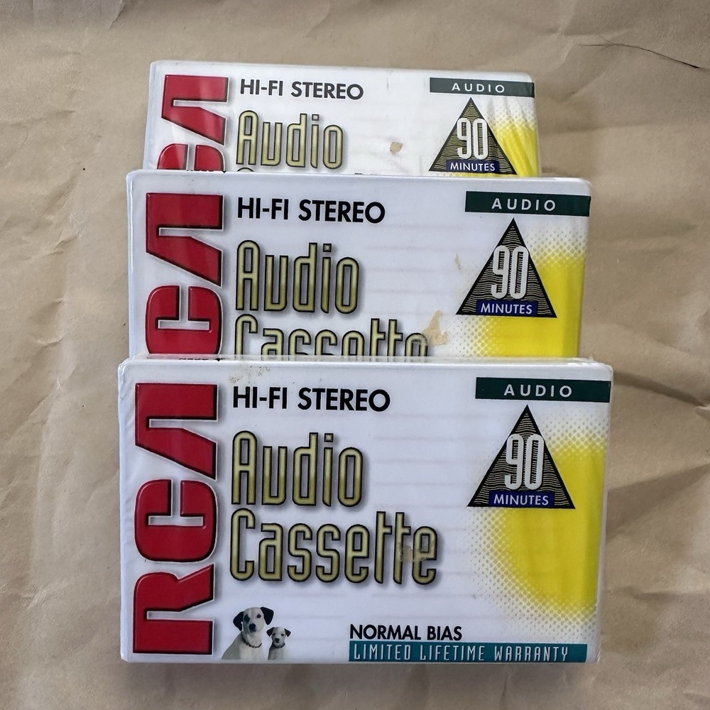 2 RCA Hi-Fi Stereo Audio Cassettes 90 Minutes Normal Bias‎ Sealed